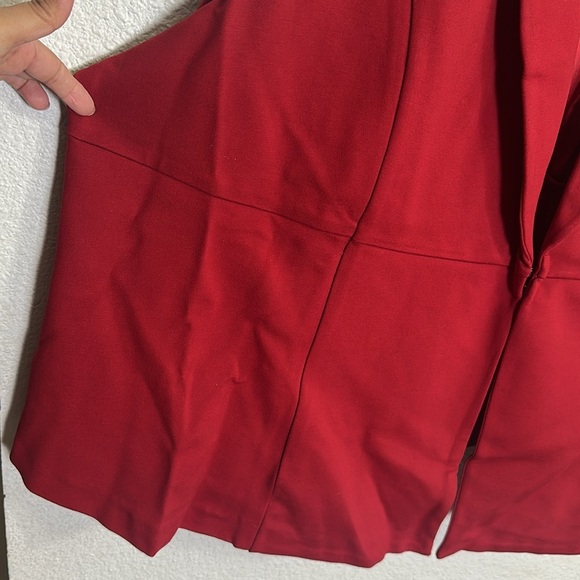 Torrid Studio Luxe Ponte Peplum Red Blazer Nylon Blend Womens Plus Size 6X - Picture 7 of 15